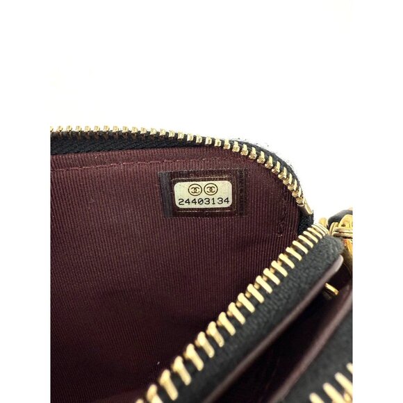 Chanel Lucky Charms 2.55 Black Double Zip WOC Wallet Clutch Bag - Picture 7 of 16